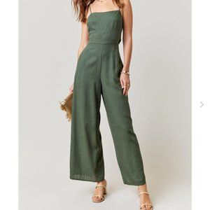 Marisah Bow Back Linen Jumpsuit